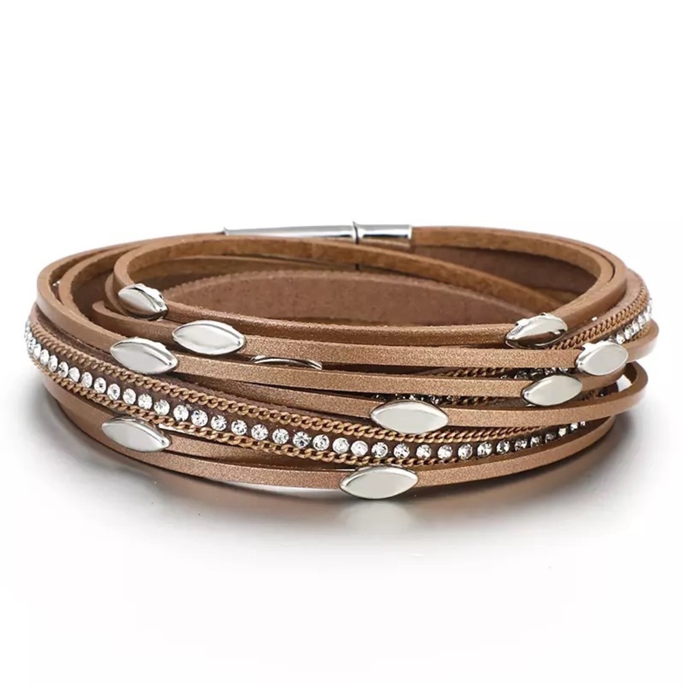 Double Wrap Leather Bracelet
